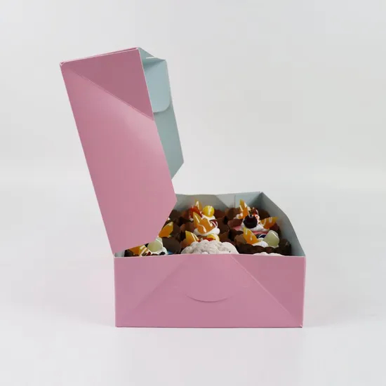 Customizable Wholesale Recycled Clear Window Handle Cakes Box Bakery Box Gift Box Paper Box Cookie Box