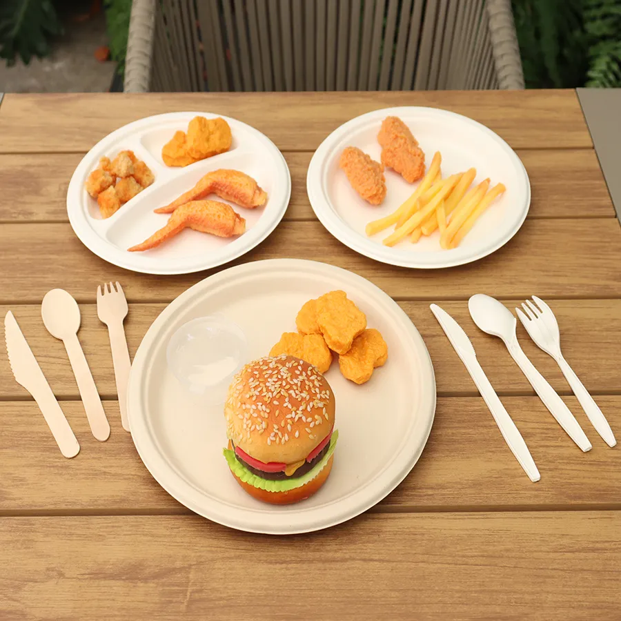 Biodegradable Cake Togo Mini Small 6&ldquo; Inch Bagasse Hamburger Burger Clamshell Box Made Fromsugar Cane
