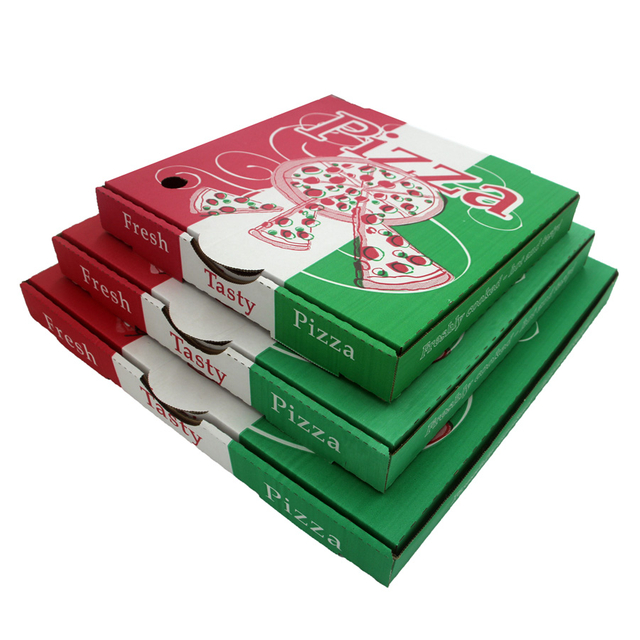 Factory Cheap Wholesale Food Grade White Corrugated Cardboard Pizza Box Supplier Custom Pizza Paper Boxes