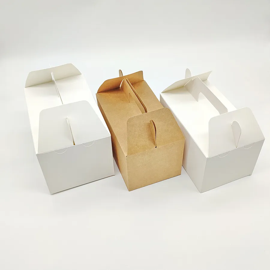 Folding Window Drawer Packaging Kraft Paper Gift Box Tea Dessert Food Biscuit Cookies Bread Pizza Pie Cake Box