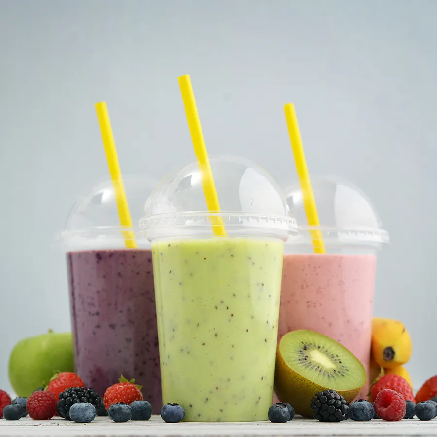 Cheap Wholesale Eco-Friendly Disposable Custom Juice Cup Plastic Storage Packaging Bubble Milk Tea Juice Disposable Clear Plastic Cold Drink Cup with Lid