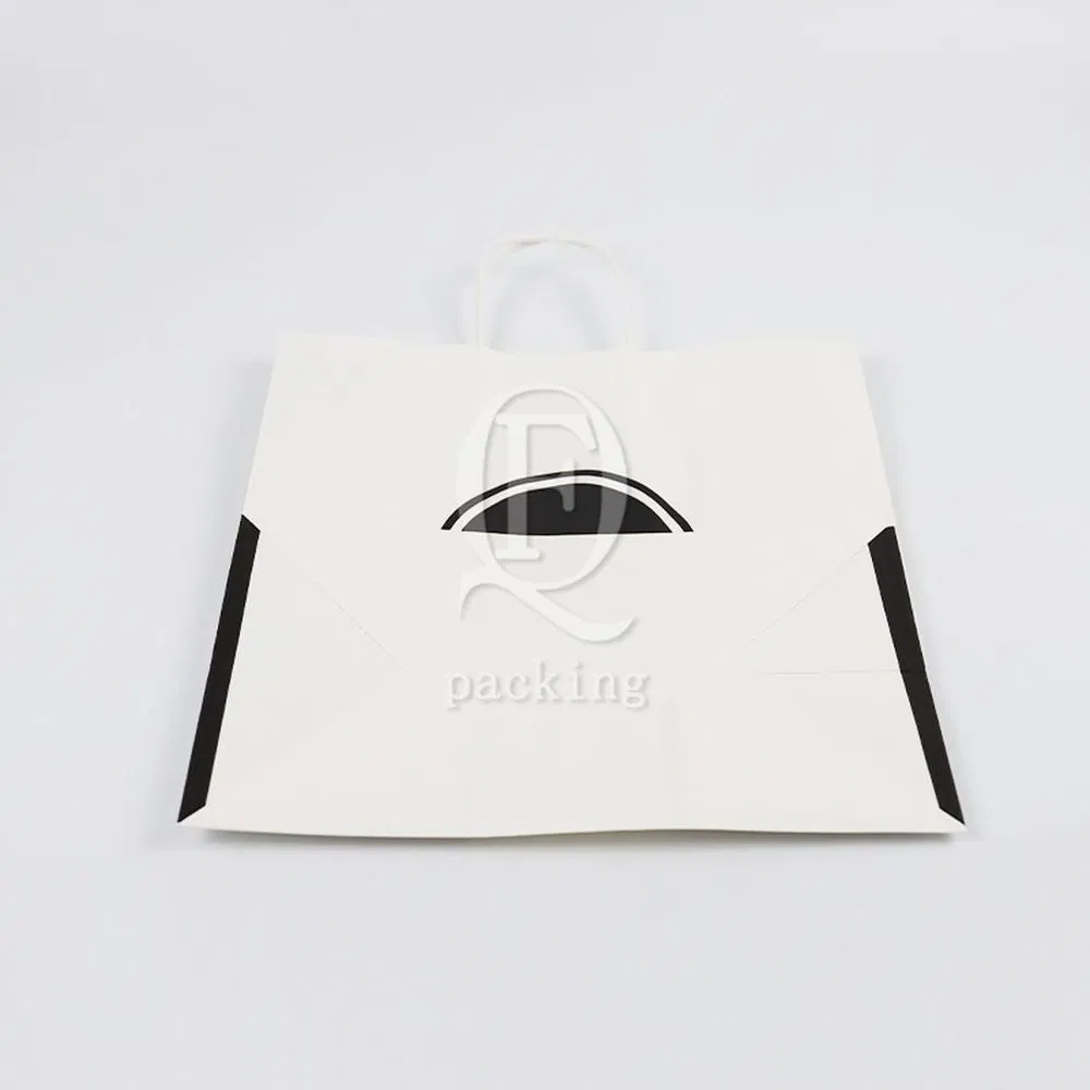 Wholesale Custom Printing Luxury Personalized Multi-Color Degradable Eco-Friendly Recyclable Shopping Gift Fruit Food Packaging Kraft White Card Paper Bag