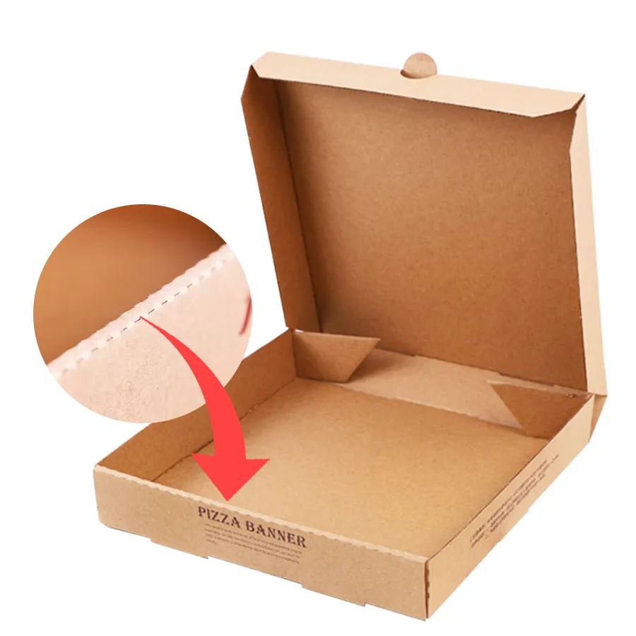 Factory Cheap Wholesale Customized Disposable Eco-Friendly Offset Printing Corrugated Kraft Paper Fast Food Lunch Meal Packaging Pizza Box for Food Use