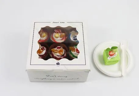 Factory Cheap Wholesale Custom Transparent Window Printed Logo Size Food Grade Doughnut Disposable Bakery Packaging Macaron Paper Cake Cardboard Box