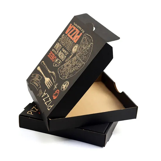 Wholesale Food Grade Disposable Takeaway Fast Food Biodegradable Corrugated Eco-Friendly Customized Printing Logo Kraft Paper Pizza Box