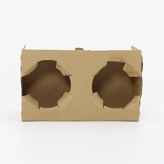 Biodegradable Solid Cardboard Paper Cup Holder in 1-Cell 2-Cell and 4-Cell Coffee Cup Carriers