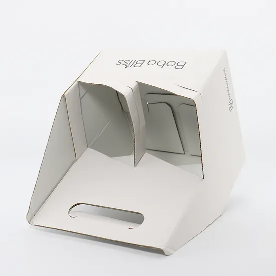 Customized Logo Foldable Cardboard 2/4 Compartments Disposable Coffee Tea Paper Cup Holder
