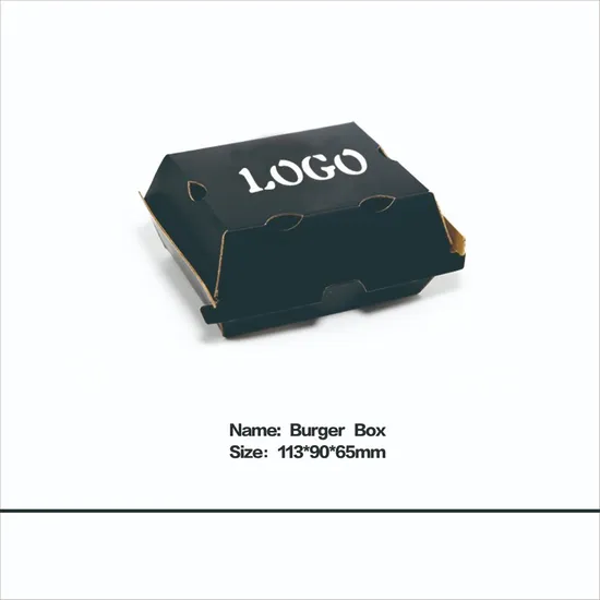 Wholesale Biodegradable Disposable Burger Box Paper Hamburger Box