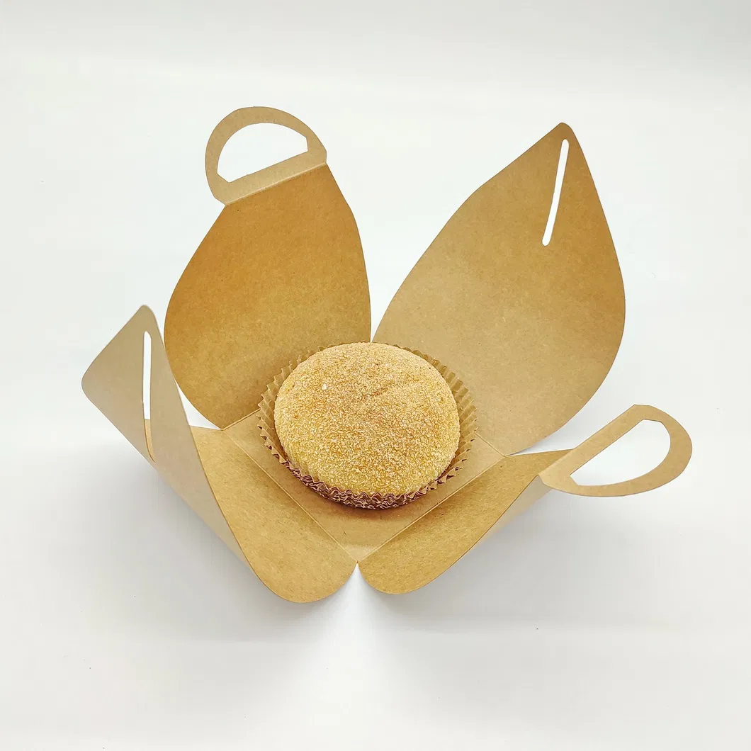 Factory Wholesale Customized Food Grade Takeaway Sushi Fried Chicken Chips Burger Cake Container Disposable Cardboard Fast Food Paper Snack Food Box with Handle