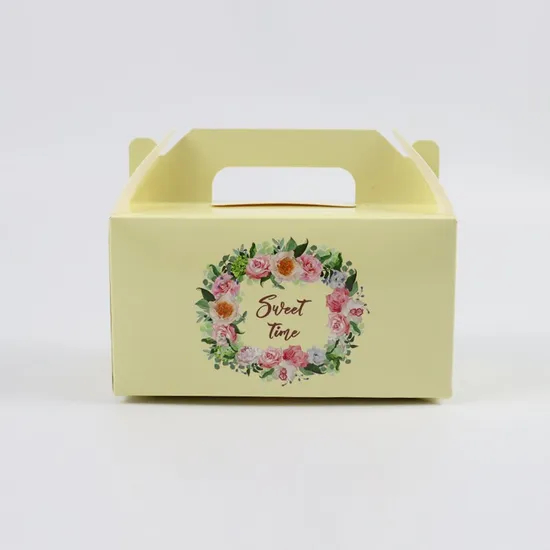 Customized Cheese Cake Paperboard Recyclable Packaging Box Paper Packaging Boxes for Macarondessert Cake Packaging Box