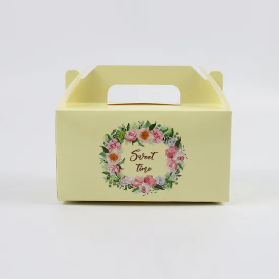 Customized Cheese Cake Paperboard Recyclable Packaging Box Paper Packaging Boxes for Macarondessert Cake Packaging Box