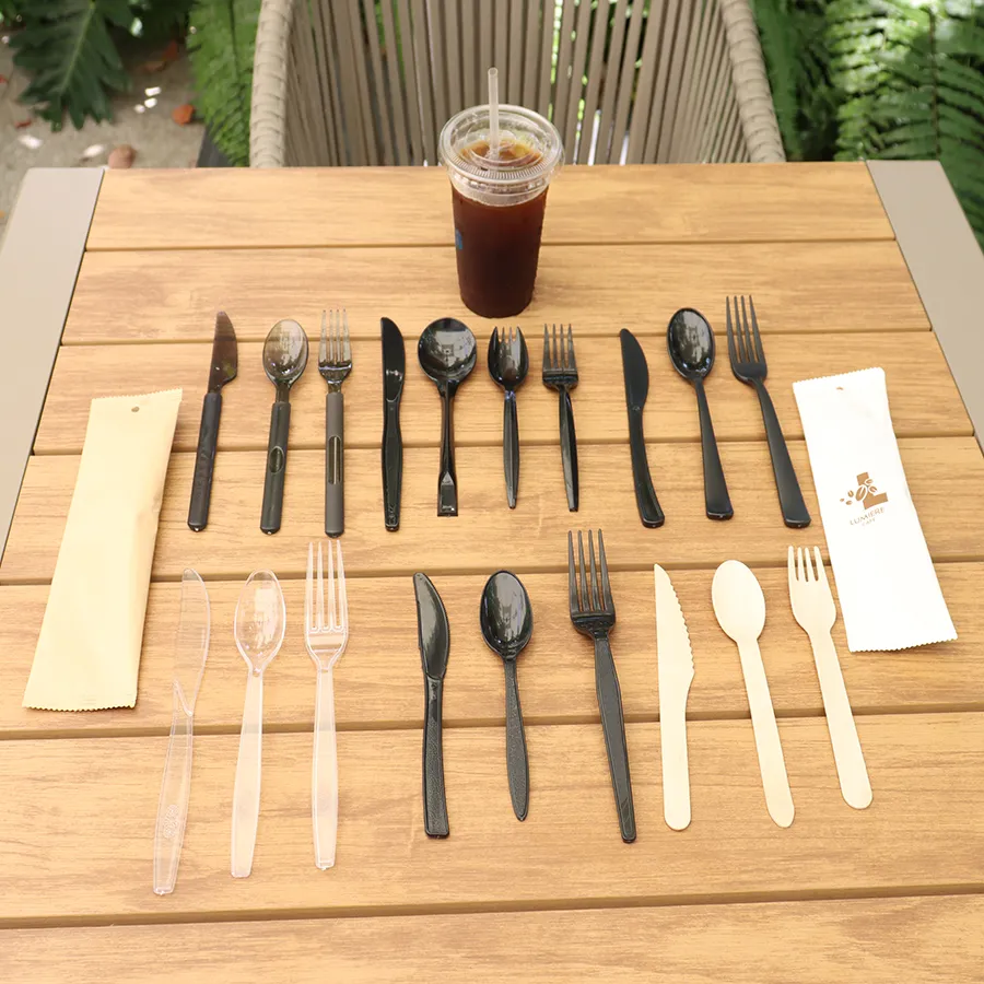 Factory Cheap Wholesale Custom Food Grade Disposable Biodegradable Eco-Friendly Takeaway Fast Food Spoon Fork Chopsticks Plastic Wooden Cutlery