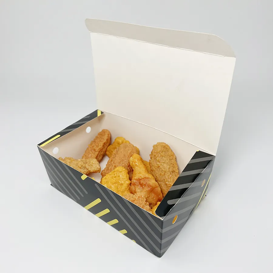 Greaseproof White Cardboard Takeaway Fish and Paper Packaging Box of Chip Box