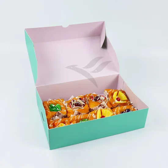 Cake Box Biodegradable Square Cardboard Paper Bento Cake Box Packaging Withlogo Printed