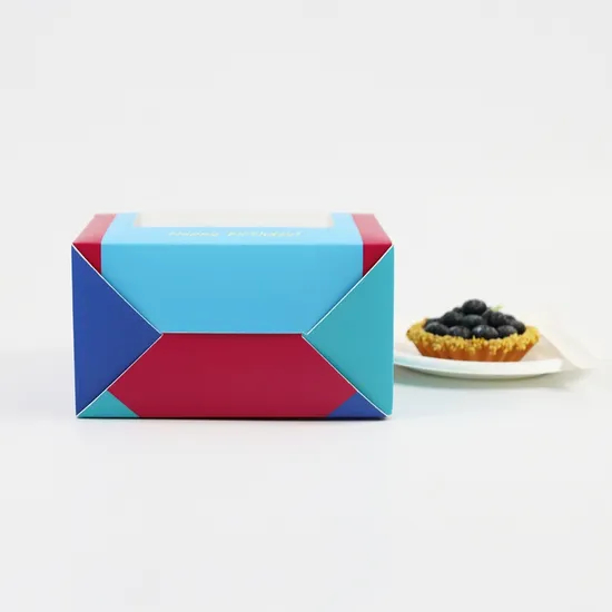 Custom Biodegradable Cake Packaging Paper Box with Handle Cake Box