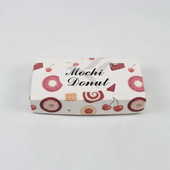 Factory Cheap Wholesale Custom Printed Logo Size Food Grade Luxury Disposable Bakery Packaging Macaron Cake Doughnut Kraft Cardboard Box