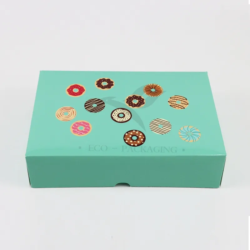 Factory Cheap Wholesale Custom Printed Logo Size Food Grade Luxury Disposable Bakery Packaging Macaron Cake Doughnut Kraft Cardboard Box