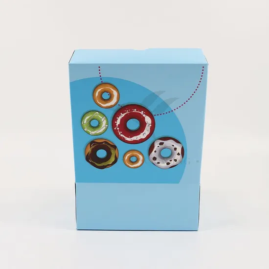 Factory Wholesale Affordable Personalized Customized Printed Logo Size Food Grade Disposable Bakery Packaging Macaron Cake Doughnut Cardboard Paper Box