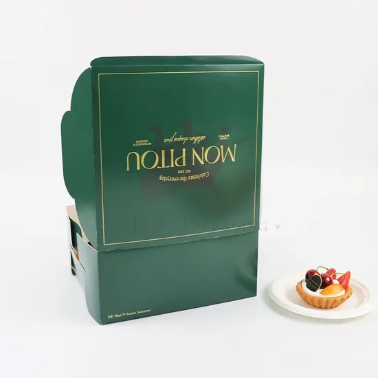 Factory Wholesale Affordable Personalized Luxury Customized Printed Logo Size Food Grade Disposable Packaging Macaron Cake Doughnut Sweet Cardboard Box