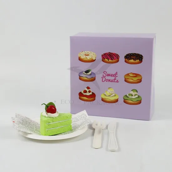 Factory Direct Sale Wholesale Personalized Luxury Customized Printed Logo Size Food Grade Disposable Packaging Macaron Cake Doughnut Sweet Cardboard Box