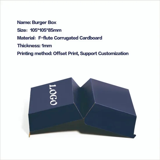 Custom High-Quality Burger Boxes Custom Eco-Friendly Durable Hamburger Box