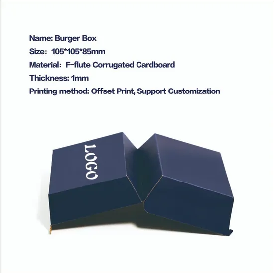 Custom High-Quality Burger Boxes Custom Eco-Friendly Durable Hamburger Box