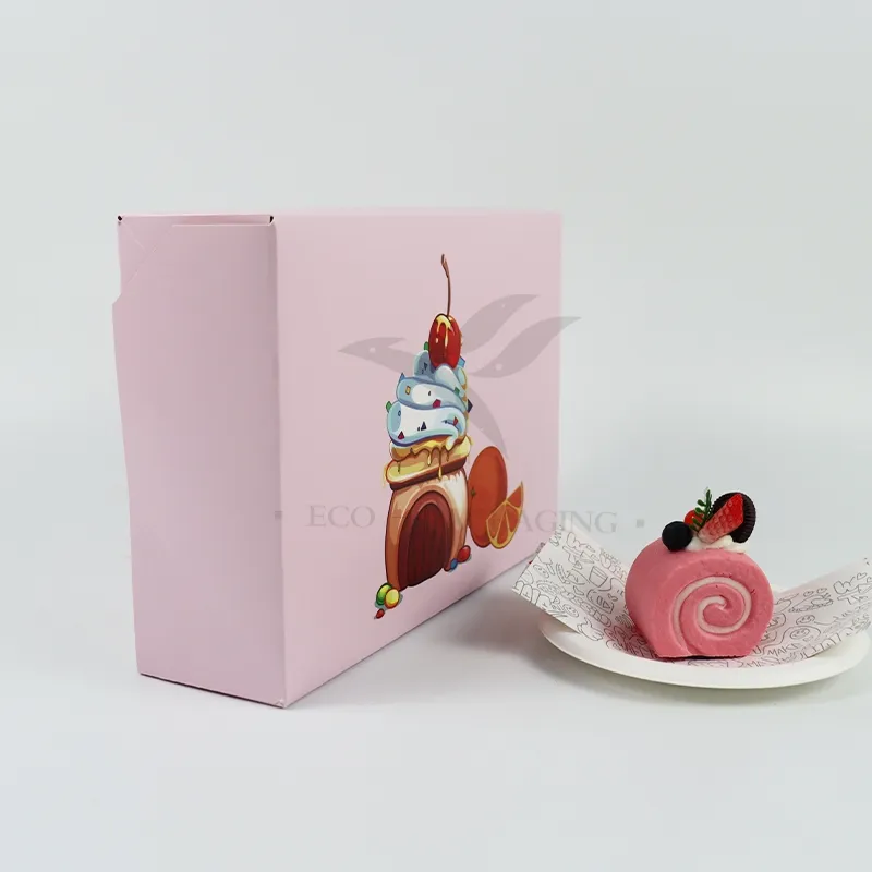 Factory Wholesale Cheap Personalized Luxury Customized Printed Logo Size Food Grade Disposable Packaging Macaron Cake Doughnut Sweet Cardboard Box