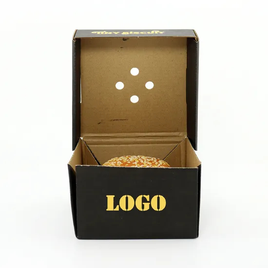 Compostable Disposable Paper Food Box for Hamburger Kraft Paper Fast Food Hamburger Clamshell Packaging Box