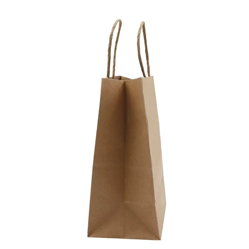Wholesale Custom Printing Personalized Degradable Recyclable Shopping Gift Fruit Food Electronic Product Packaging Kraft White Card Paper Bag with Portable Hand