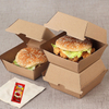 Factory Wholesale Biodegradable Food Grade Disposable Takeaway Lunch Fries Hamburger Box Packaging Custom Print Packing Cardboard Paper Burger Box