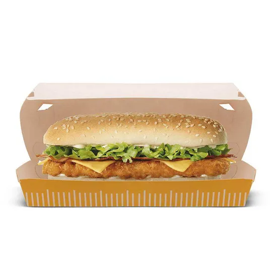 Wholesale Disposable Takeaway Food Containers Customized Printing Disposable Hot Dog Box Paper Box