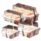 Custom Bakery Dessert Cookie Macaron White & Brown Charcuterie Pastry Paper Packaging Cake Sandwich Paper Box with Clear Lids Sandwich Box