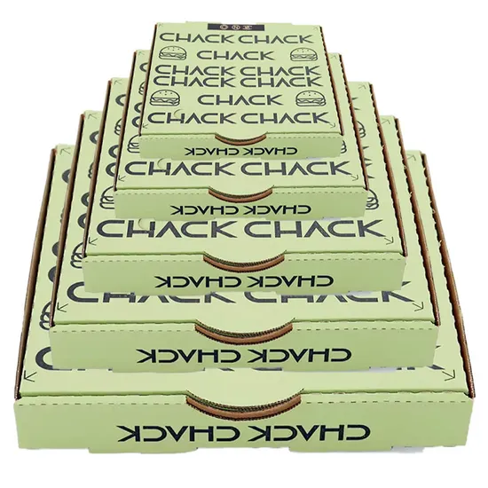 Custom Logo Printed Brown Kraft Paper Pizza Box Food Packaging Take Away Boxes