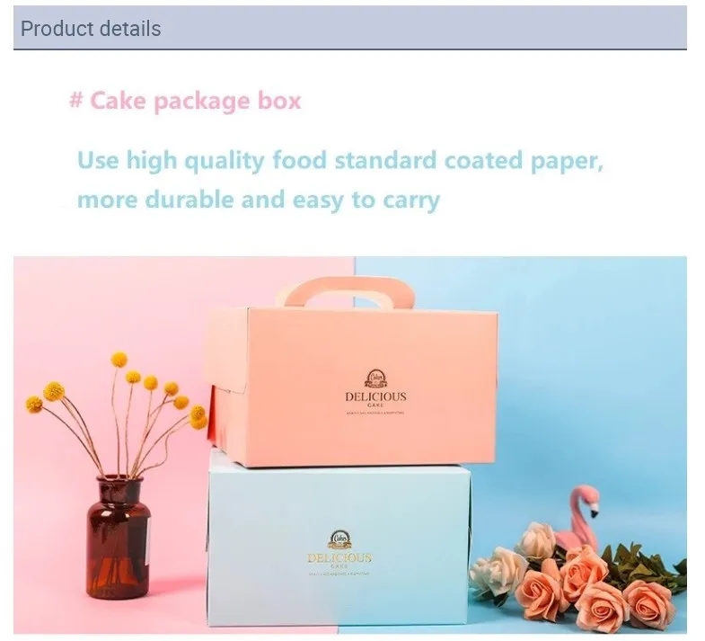 Custom Cake Paper Packaging Box with Logo Food Grade Custom Packaging Paper Box for Cake
