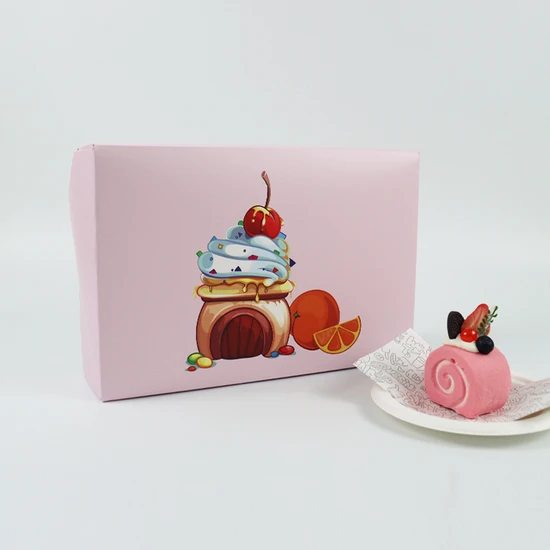 Custom Cake Paper Packaging Box with Logo Food Grade Custom Packaging Paper Box for Cake