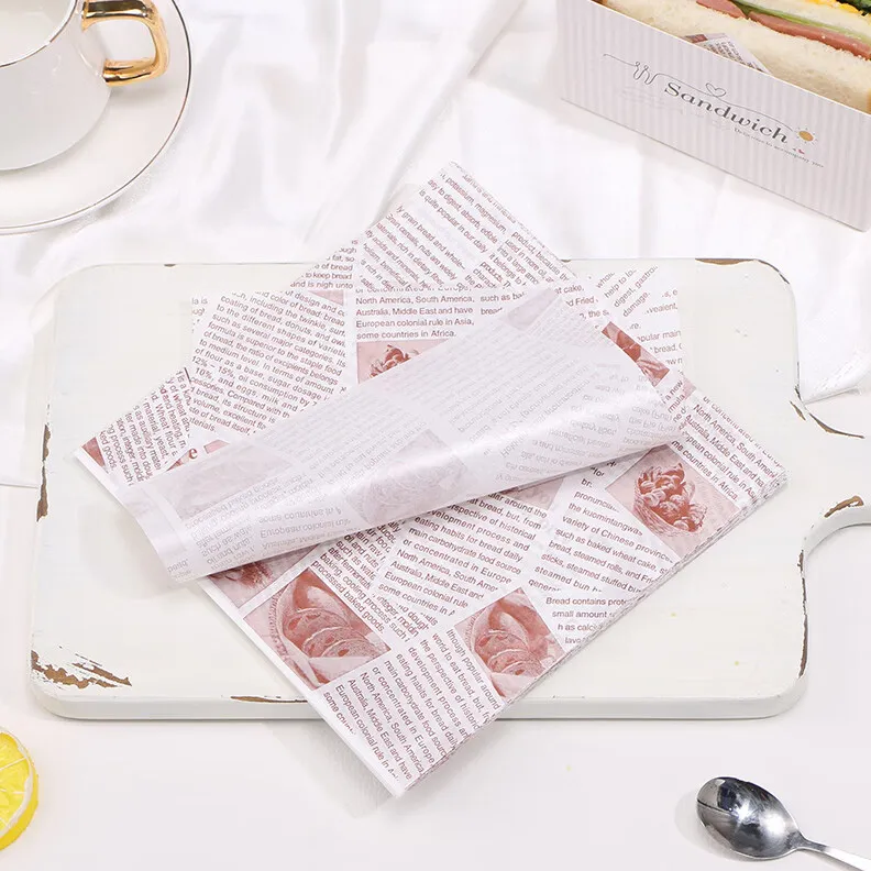 Parchment Greaseproof Paper Food Customized Printing and Logo Food Wrap Paper