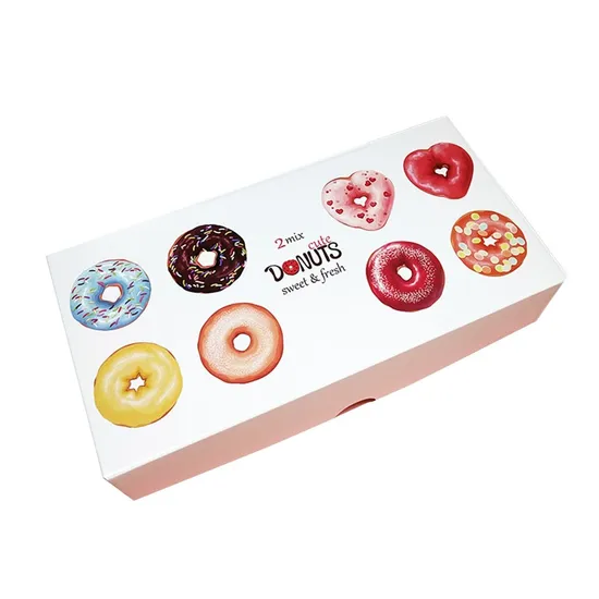 New Exquisite Paper Donut Box Party Cardboard Cake Box Custom Printing Paper Boxes