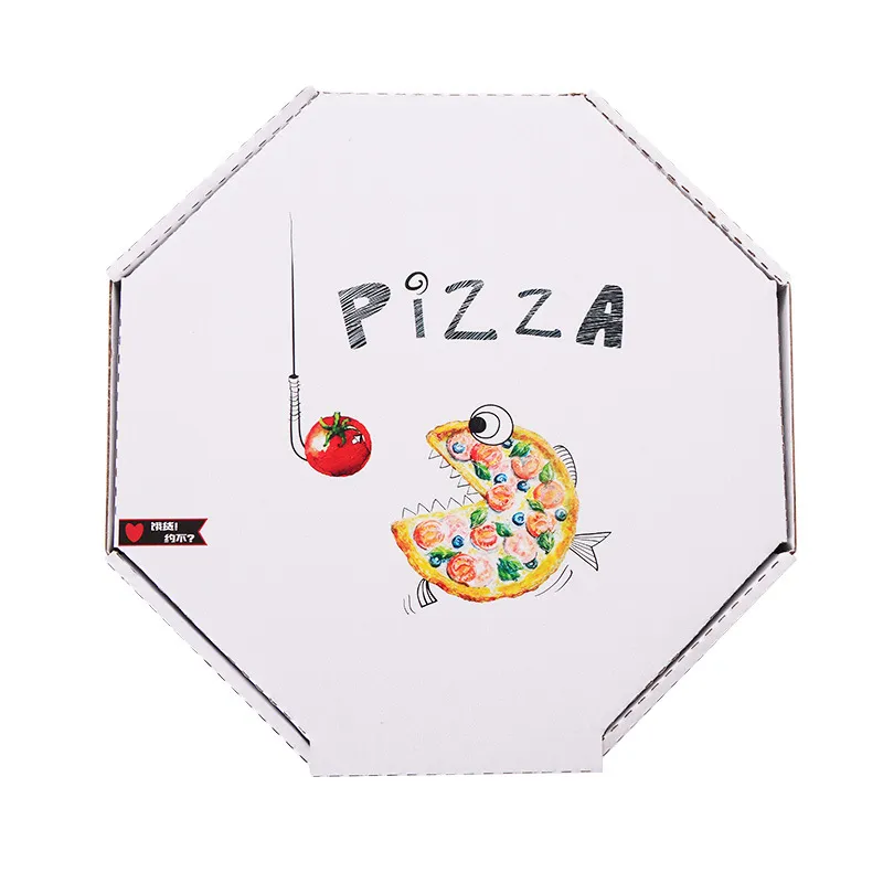 New Custom Pizza Box Reusable 33 35 Cm 7/9/12 Inch Corrugated Paper Pizza Packing Delivery Box with Logo