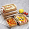 Greasy-Proof Square Salad Box Disposable Paper Salad Box Custom Fast Food Takeaway Packaging Boxes Disposable Kraft Paper Window Salad Box Outer Packing Carton