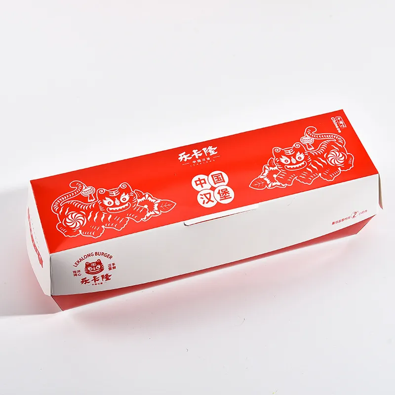 Customized Take Away Food Grade Paper to Go French Fried Chicken Box Printing Fast Food Packaging Box