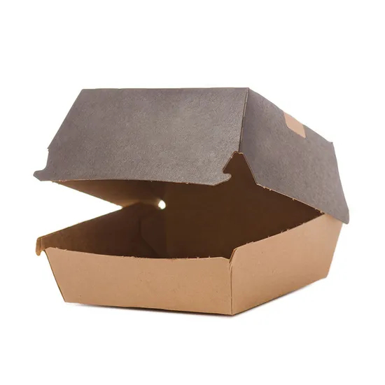 Wholesale Custom Special Shape Hexagonal Tear White Cardboard Hamburger Sandwich Bread Bagel Box
