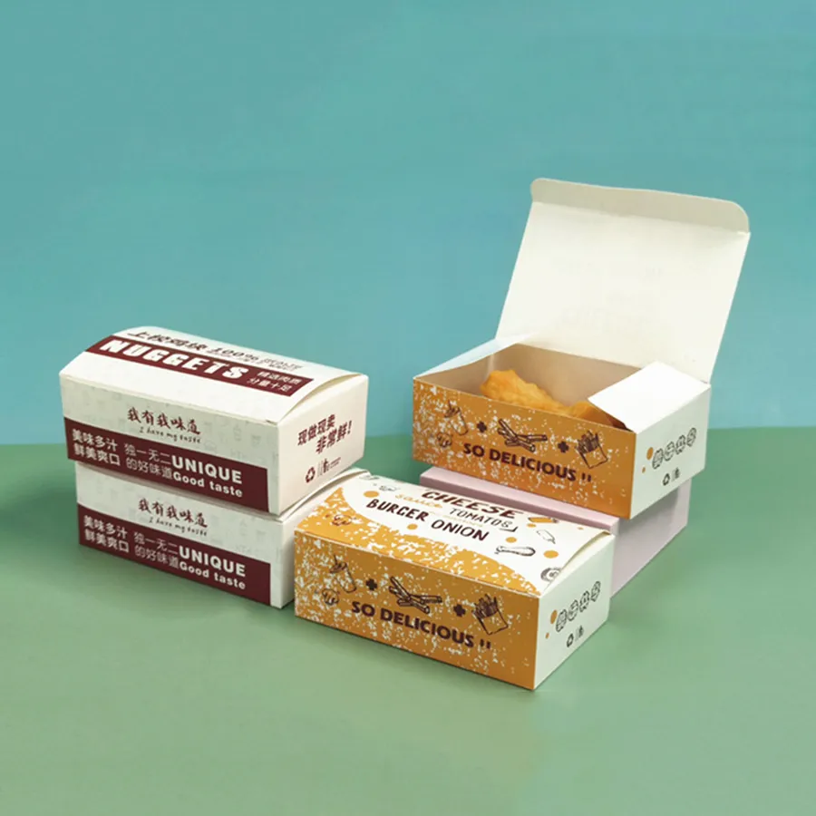Wholesale Custom Paper Takeout Box Chicken Leg Box Chicken Nuggets Box Delivery Box