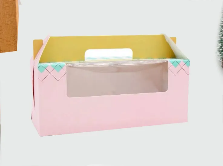 Exquisite Disposable Recyclable Kraft Paper Cake Box Donut Paper Packaging Box