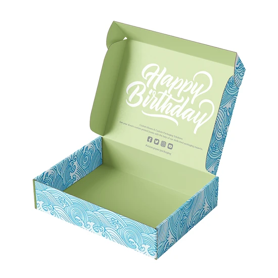 Custom High Quality Colorful Pink Orange Green Black Corrugated Mailer Box Present Gift Box