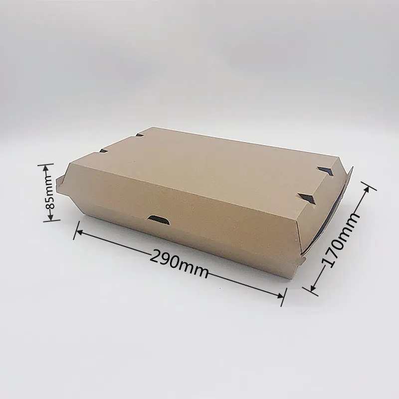 Custom Printed Recycled Take Away French Fries Paper Boxes Fast Food Burger Hamburger Packaging Box