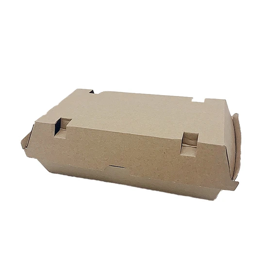 Custom Printed Recycled Take Away French Fries Paper Boxes Fast Food Burger Hamburger Packaging Box