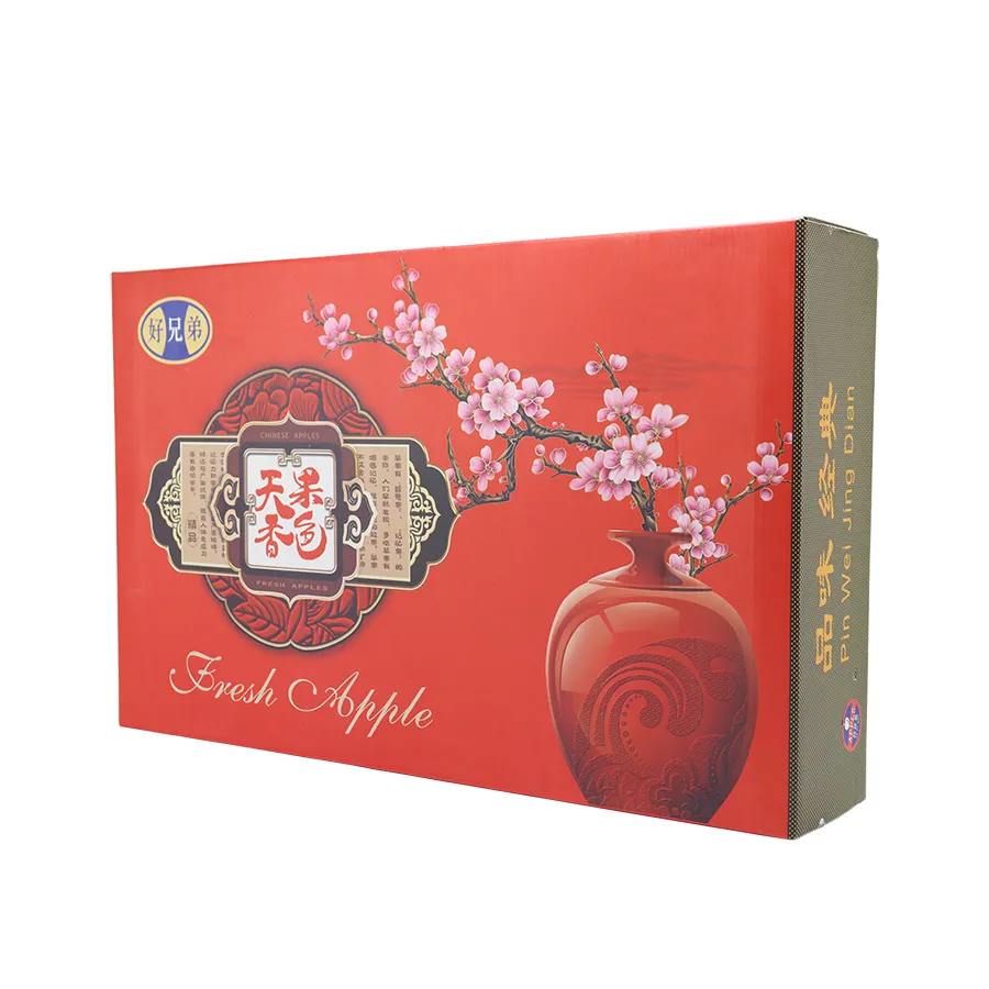 Biodegradable Corrugated Shipping Box Apple Fruit Paper Packing Box