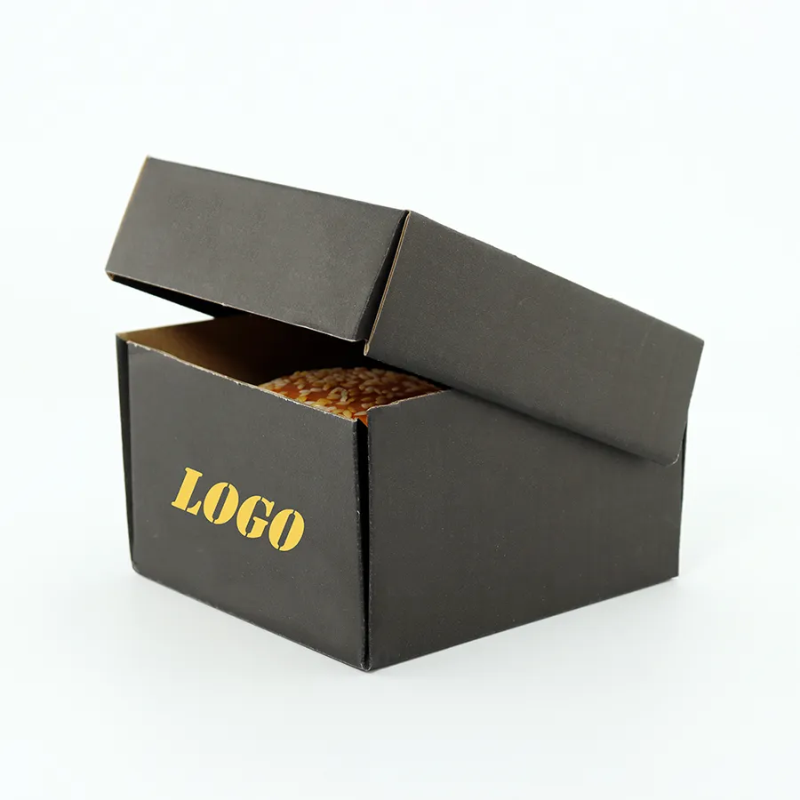 Wholesale Biodegradable Custom Burger Packaging Compostable Takeout Burger Container Delivery Box