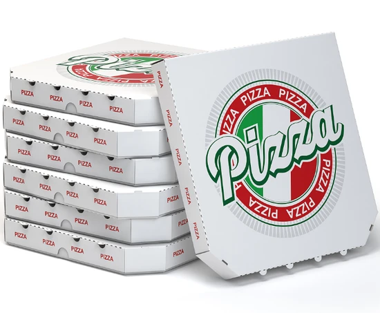Custom Logo Kraft Paper Carton Matt Lamination Pizza Boxes Disposable Rigid Boxes