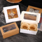 Biodegradable Customized Size Cake Paper Boxes Cup Cake Box with Window for Baking Cake Shop Box